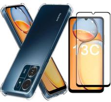 Kit Capa Capinha Anti Queda Para Xiaomi Redmi 13c + Pelicula 9d