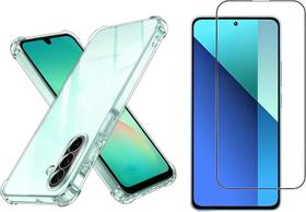 Kit Capa Capinha AntiImpacto Premium Transparente Película de Cerâmica 9D ou Privacidade 9D para Samsung Galaxy A26