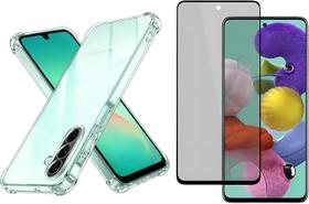 Kit Capa Capinha AntiImpacto Premium Transparente Película de Cerâmica 9D ou Privacidade 9D para Samsung Galaxy A26