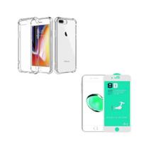 Kit Capa Capinha Case Anti Impacto + Película 3D Cerâmica Flexível compatível com Iphone 6 Plus / 6s Plus Branco