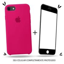 Kit Capa Capinha Case + Película 3D Compatível Com iPhone 7 / 8 / SE 2020