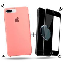 Kit Capa Capinha Case + Película 3D Compatível Com iPhone 7 Plus / 8 Plus