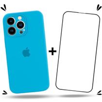 Kit Capa Capinha Case + Película de Vidro 3D Compatível Com iPhone 13 Pro Max