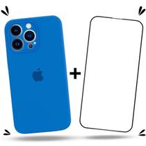 Kit Capa Capinha Case + Película de Vidro 3D Compatível Com iPhone 13 Pro Max - Premium