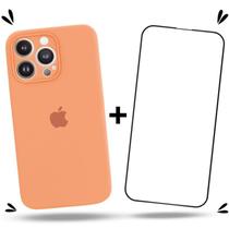 Kit Capa Capinha Case + Película de Vidro 3D Compatível Com iPhone 13 Pro Max