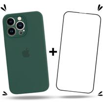 Kit Capa Capinha Case + Película de Vidro 3D Compatível Com iPhone 13 Pro Max - Premium