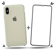 Kit Capa Capinha Case + Película de Vidro 3D Compatível Com iPhone X / XS