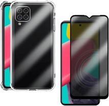 Kit Capa Capinha Case + Película De Vidro 3D Privacidade Anti Spy Para Samsung Galaxy M53