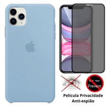 Kit Capa Capinha Case + Película Privacidade 3D Tela Compatível Com iPhone 11 Pro Max - Premium