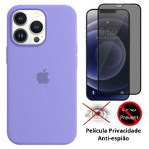 Kit Capa Capinha Case + Película Privacidade 3D Tela Compatível Com iPhone 12 / 12 Pro - Premium
