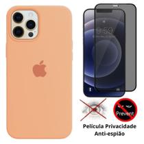 Kit Capa Capinha Case + Película Privacidade 3D Tela Compatível Com iPhone 12 / 12 Pro