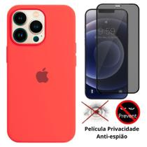 Kit Capa Capinha Case + Película Privacidade 3D Tela Compatível Com iPhone 12 / 12 Pro