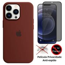 Kit Capa Capinha Case + Película Privacidade 3D Tela Compatível Com iPhone 12 / 12 Pro