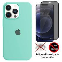 Kit Capa Capinha Case + Película Privacidade 3D Tela Compatível Com iPhone 12 / 12 Pro