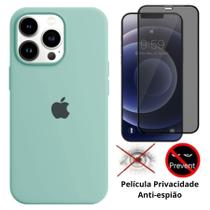 Kit Capa Capinha Case + Película Privacidade 3D Tela Compatível Com iPhone 12 / 12 Pro