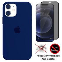 Kit Capa Capinha Case + Película Privacidade 3D Tela Compatível Com iPhone 12 Mini - Premium