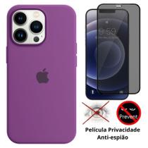 Kit Capa Capinha Case + Película Privacidade 3D Tela Compatível Com iPhone 12 Pro Max
