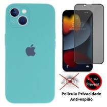 Kit Capa Capinha Case + Película Privacidade 3D Tela Compatível Com iPhone 13 Mini