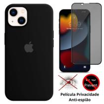 Kit Capa Capinha Case + Película Privacidade 3D Tela Compatível Com iPhone 13