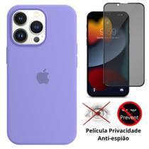 Kit Capa Capinha Case + Película Privacidade 3D Tela Compatível Com iPhone 13 Pro Max - Premium