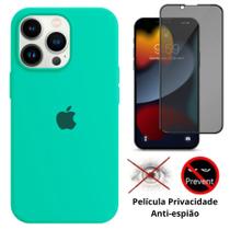 Kit Capa Capinha Case + Película Privacidade 3D Tela Compatível Com iPhone 13 Pro Max - Premium