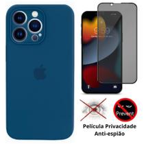 Kit Capa Capinha Case + Película Privacidade 3D Tela Compatível Com iPhone 13 Pro