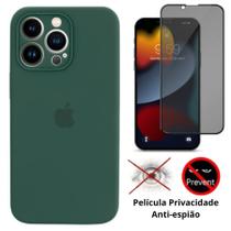 Kit Capa Capinha Case + Película Privacidade 3D Tela Compatível Com iPhone 13 Pro