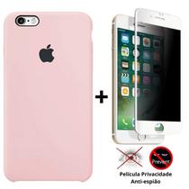 Kit Capa Capinha Case + Película Privacidade 3d Tela Compatível Com iPhone 6 Plus / 6s Plus - Premium