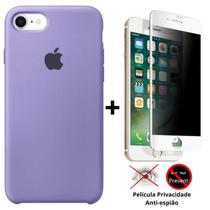 Kit Capa Capinha Case + Película Privacidade 3d Tela Compatível Com iPhone SE - 3ª Geração - Premium