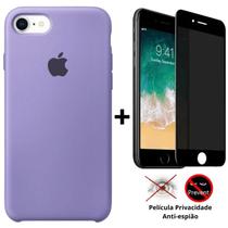 Kit Capa Capinha Case + Película Privacidade 3d Tela Compatível Com iPhone SE - 3ª Geração