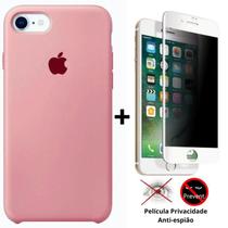 Kit Capa Capinha Case + Película Privacidade 3d Tela Compatível Com iPhone SE - 3ª Geração - Premium