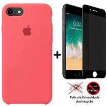 Kit Capa Capinha Case + Película Privacidade 3d Tela Compatível Com iPhone SE - 3ª Geração - Premium