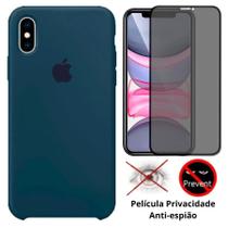 Kit Capa Capinha Case + Película Privacidade 3D Tela Compatível Com iPhone X / XS - Premium