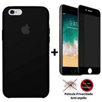 Kit Capa Capinha Case + Película Privacidade 3d Tela Compatível iPhone 6 / 6S - Premium