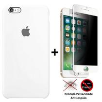 Kit Capa Capinha Case + Película Privacidade 3d Tela Compatível iPhone 6 / 6S