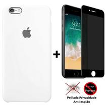 Kit Capa Capinha Case + Película Privacidade 3d Tela Compatível iPhone 6 / 6S - Premium