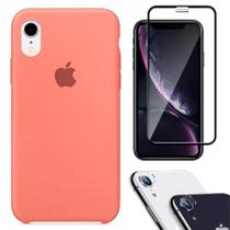 Kit Capa Capinha Case + Película Tela 3D + Película Câmera Compatível Com iPhone XR