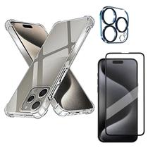 Kit Capa Capinha E Película de Cerâmica Premium 9D E Película de Câmera Para iPhone 16 6.1 Kit Capa Capinha E Película de Cerâmica Premium 9D E Película de Câmera Para iPhone 16 6.1