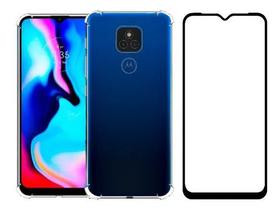 Kit Capa Capinha Moto E7 Plus 6.5 + Pelicula Vidro 3d 5d 9d
