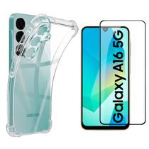 Kit Capa Capinha Para Galaxy A16 Anti Impacto + Película 3d Kit Capa Capinha Para Galaxy A16 Anti Impacto + Película 3d