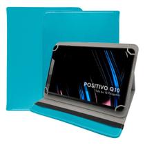 Kit Capa Capinha Para Tablet Positivo Tab Q10 Tela 10 Polegadas Case Couro Suporte Protetora + Pelicula