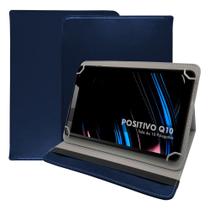 Kit Capa Capinha Para Tablet Positivo Tab Q10 Tela 10 Polegadas Case Couro Suporte Protetora + Pelicula