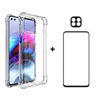 Kit Capa Capinha + Pelicula Vidro 9d + Pelicula Skin Verso + Pelicula Câmera Para Motorola Moto G100