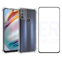 Kit Capa Capinha + Pelicula Vidro 9d + Pelicula Skin Verso + Pelicula Câmera Para Motorola Moto G60