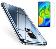 Kit Capa Capinha TPU anti impacto + Pelicula Vidro Redmi Note 9