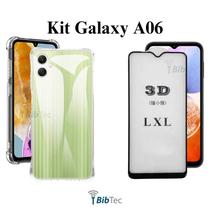 Kit Capa Capinha Transparente + Película 3D Vidro para Samsung Galaxy A06 Kit Capa Capinha Transparente + Película 3D Vidro para Samsung Galaxy A06