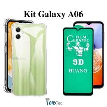 Kit Capa Capinha Transparente + Película Cerâmica para Samsung Galaxy A06
