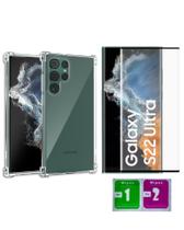 Kit Capa CapinhaTPU Case + Película 3D Vidro Para Samsung Galaxy S22 Ultra Envio Imediato