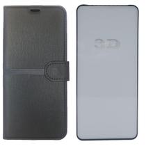 Kit Capa Carteira Compatível c/ Motorola Edge 30 + Película 3D