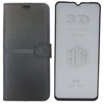 Kit Capa Carteira Compatível c/ Motorola G10 G20 G30 + Película 3D